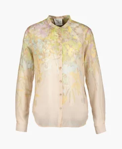 Dames Forte_forte Blouses*Blouse Heaven Print Cotton Silk Voile Grandfather Rose