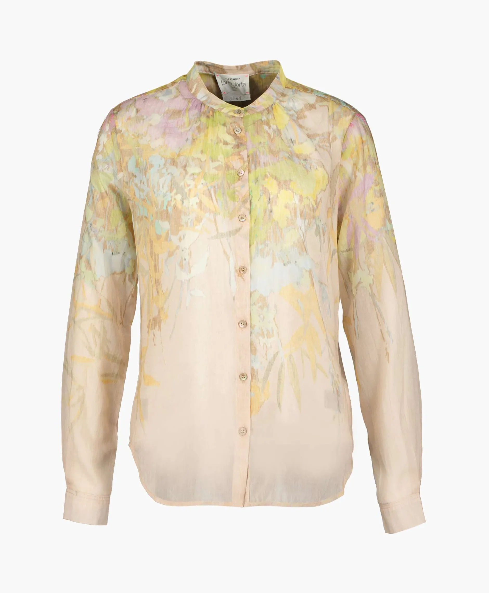 Dames Forte_forte Blouses*Blouse Heaven Print Cotton Silk Voile Grandfather Rose