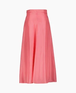 Dames Forte_forte Rokken*Midi Rok Habotai Silk Roze