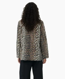 Dames Ganni Jassen*Jack Washed Cotton Canvas Bruin