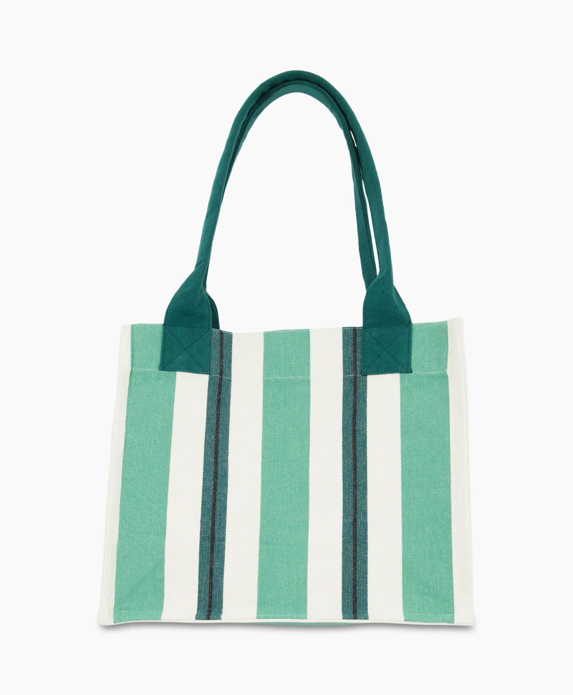 Dames Ganni Tassen*Shopper Large Easy Stripes Groen