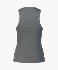 Dames Ganni T-Shirts & Tops*Top Graphic Rib Sun Grijs