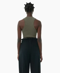 Dames Ganni T-Shirts & Tops*Top Melange Knit Sleeveless Bruin