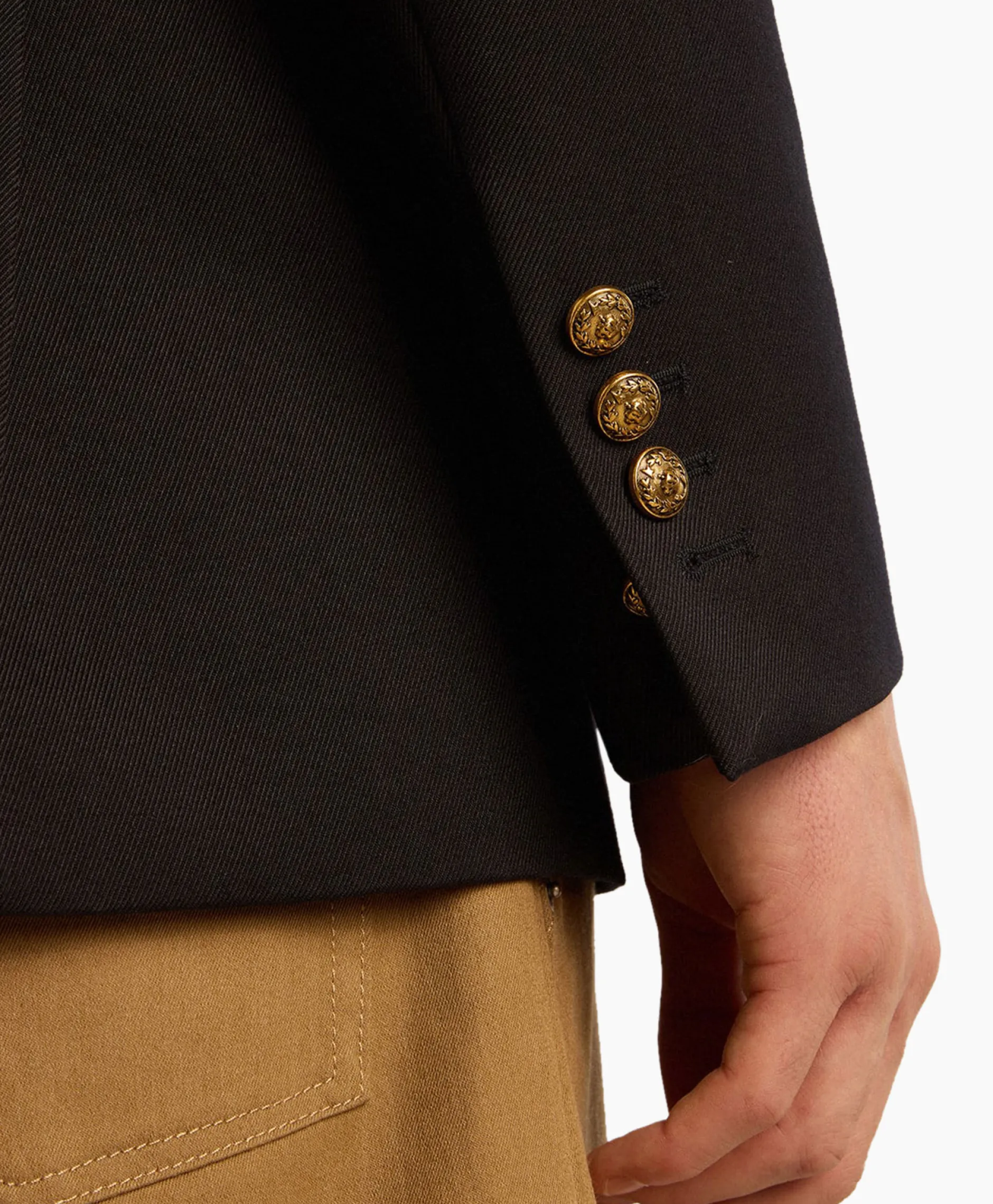 Heren Golden Goose Colberts*Blazer Golden M's Double Breasted Gabardine Wool Donker Blauw