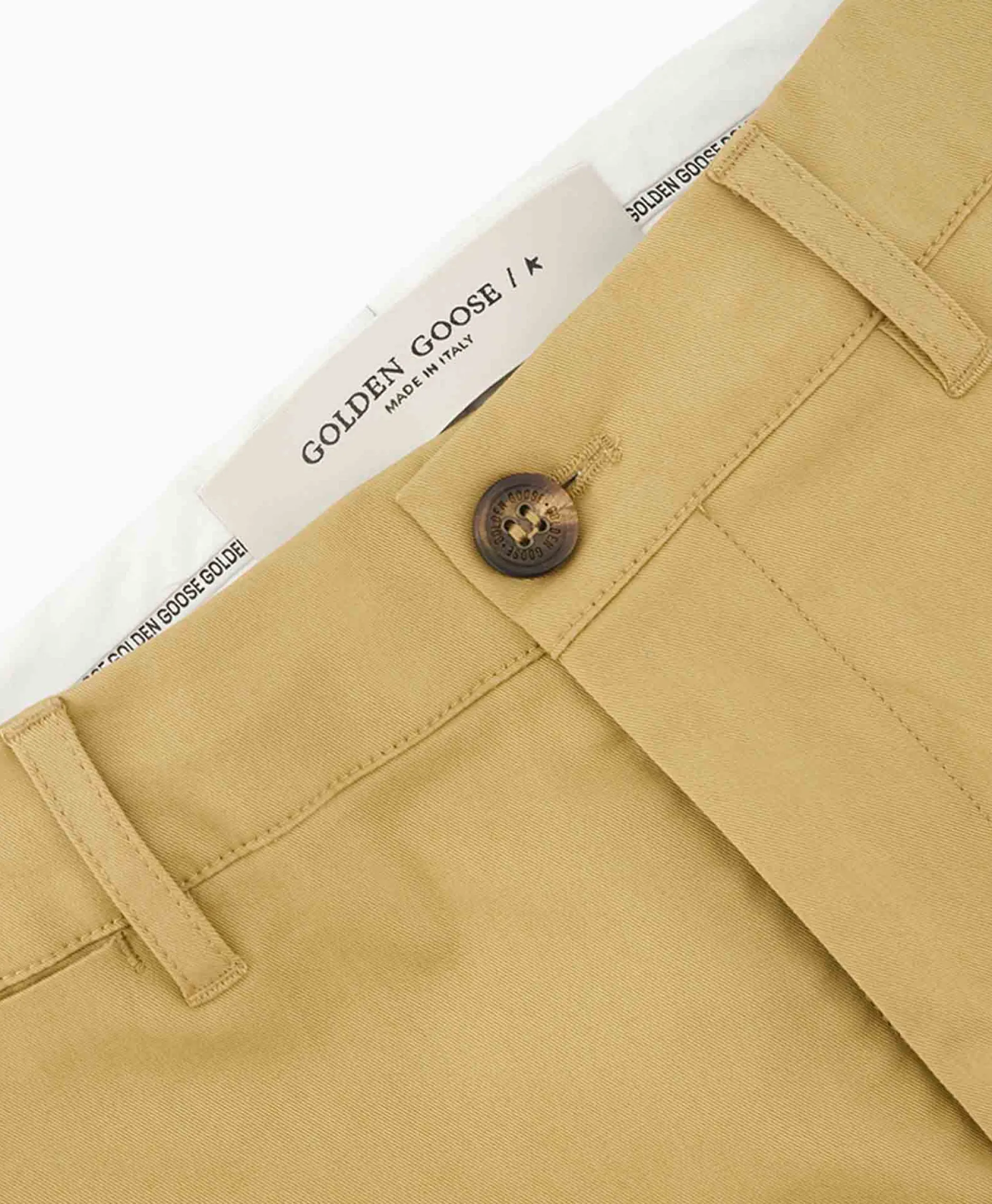 Heren Golden Goose Broeken*Broek Golden M's Chino Cotton Comfort Beige