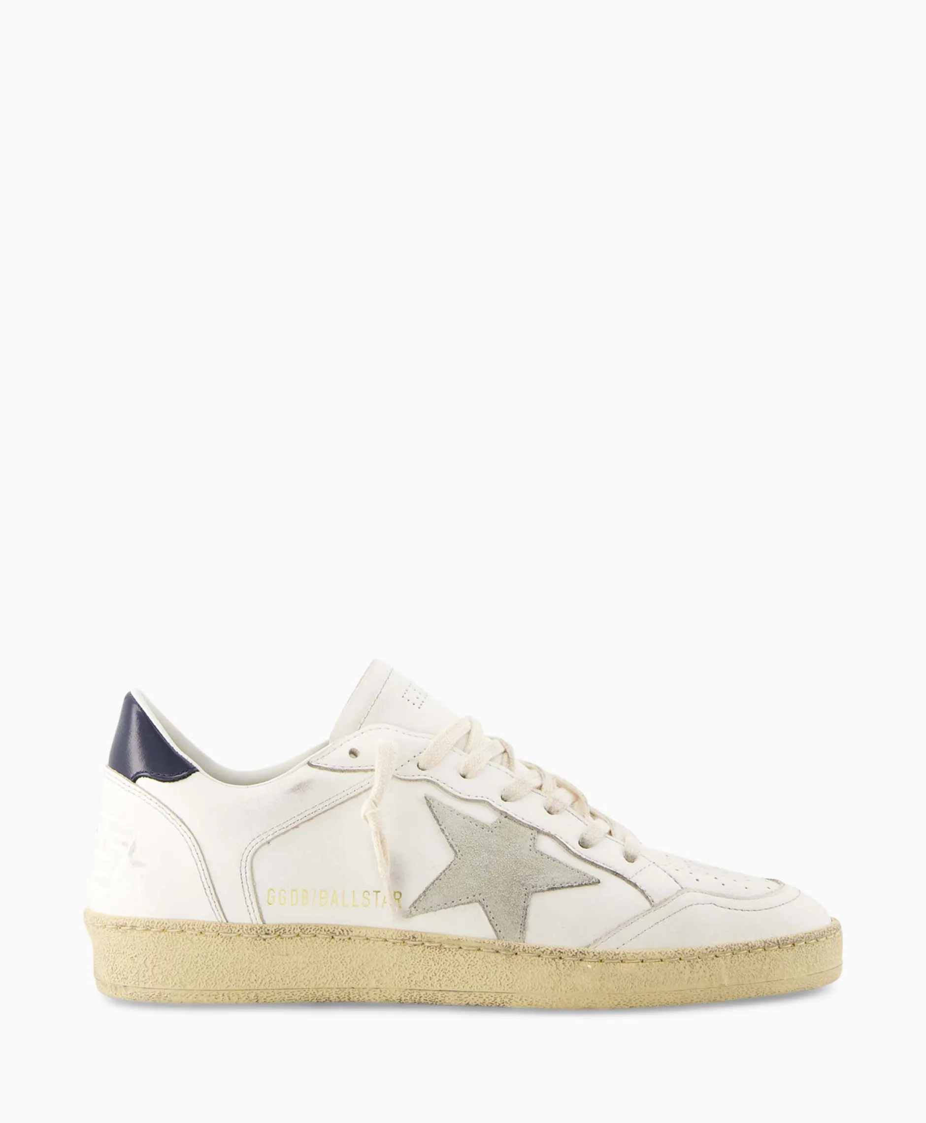 Heren Golden Goose Sneakers*Sneaker Ballstar Leather Upper Suede Star Shiny Le Off White