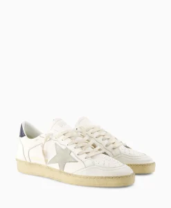 Heren Golden Goose Sneakers*Sneaker Ballstar Leather Upper Suede Star Shiny Le Off White