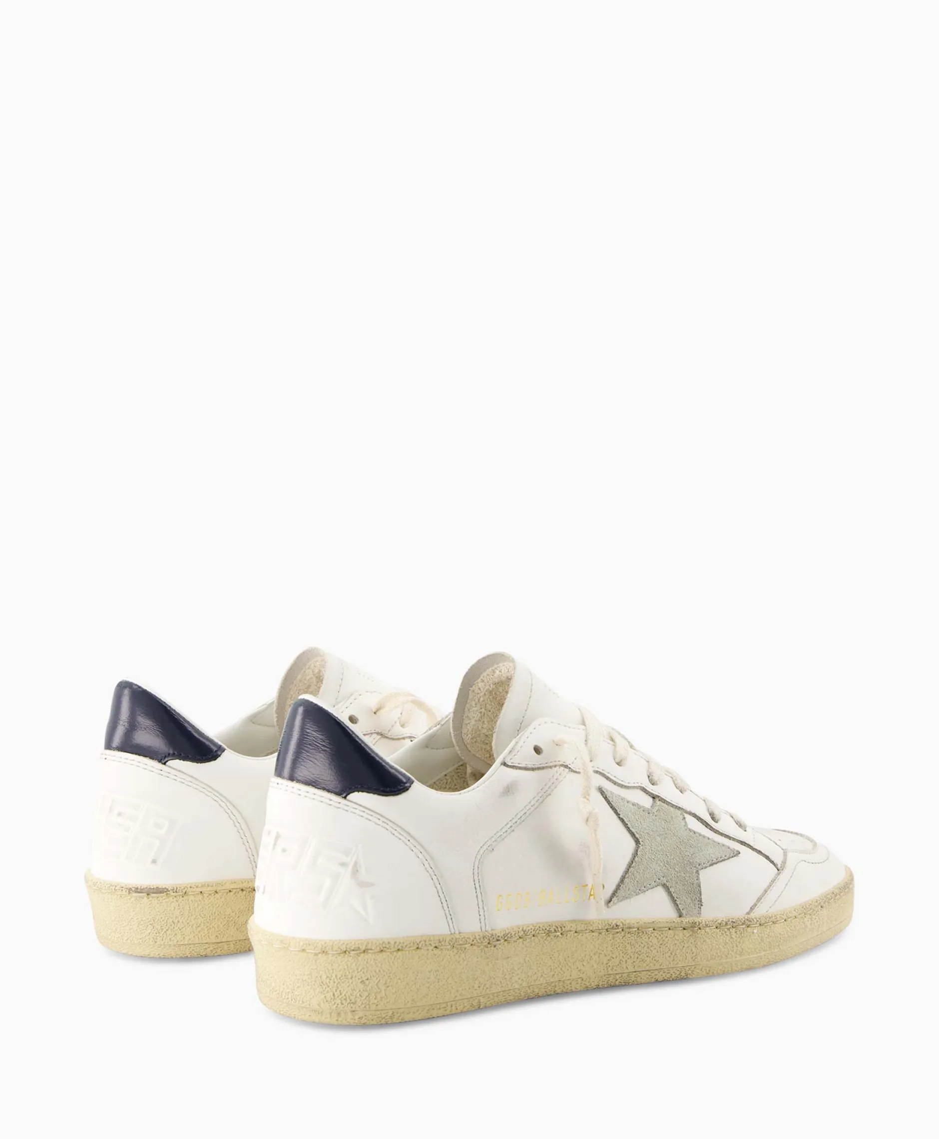 Heren Golden Goose Sneakers*Sneaker Ballstar Leather Upper Suede Star Shiny Le Off White