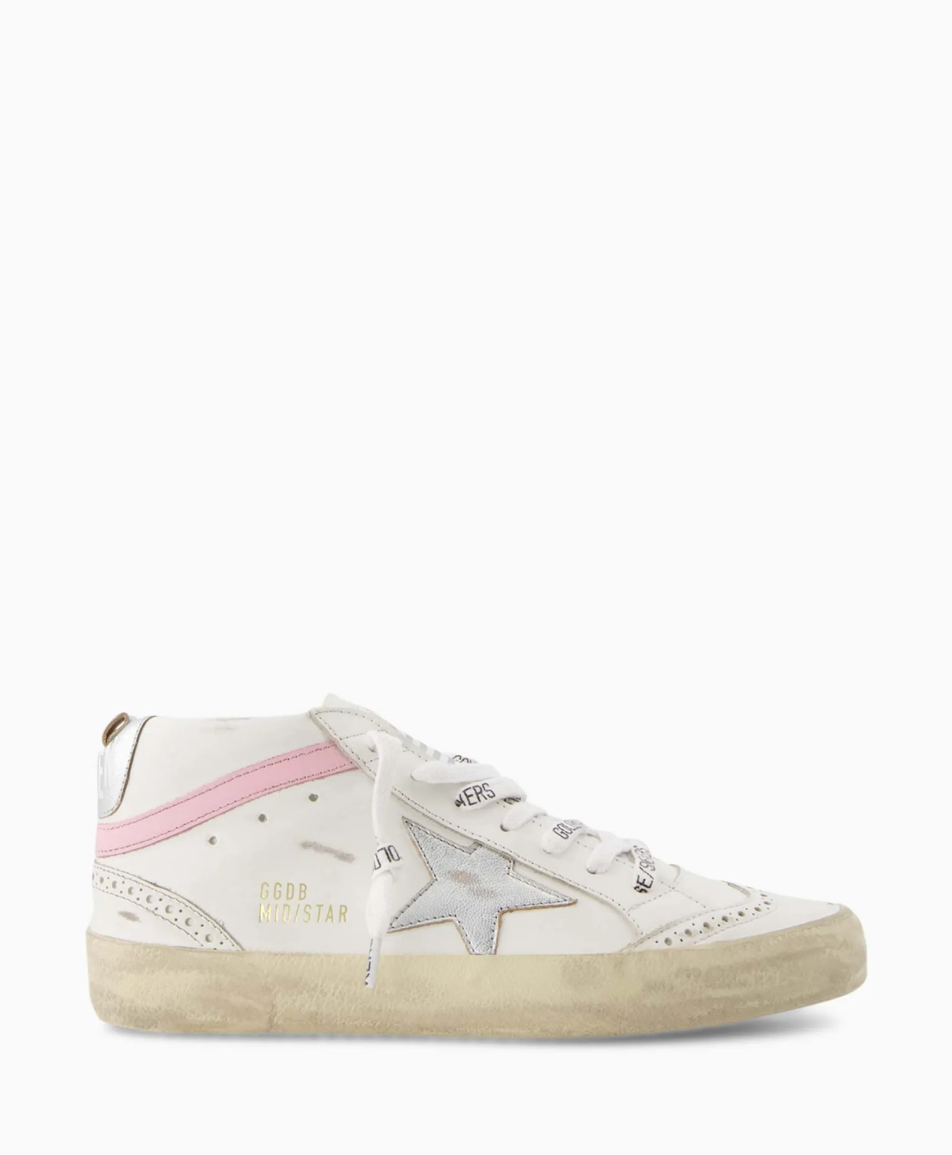 Dames Golden Goose Sneakers*Sneaker Mid Star Leather Upper And Wave Wit