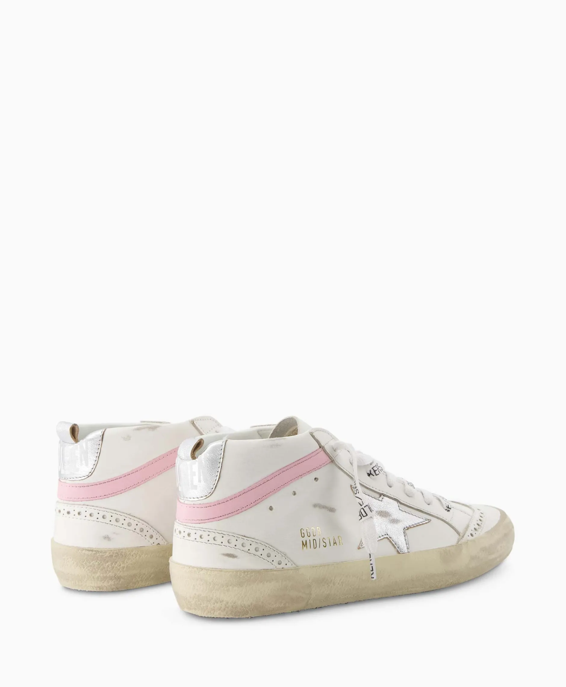 Dames Golden Goose Sneakers*Sneaker Mid Star Leather Upper And Wave Wit