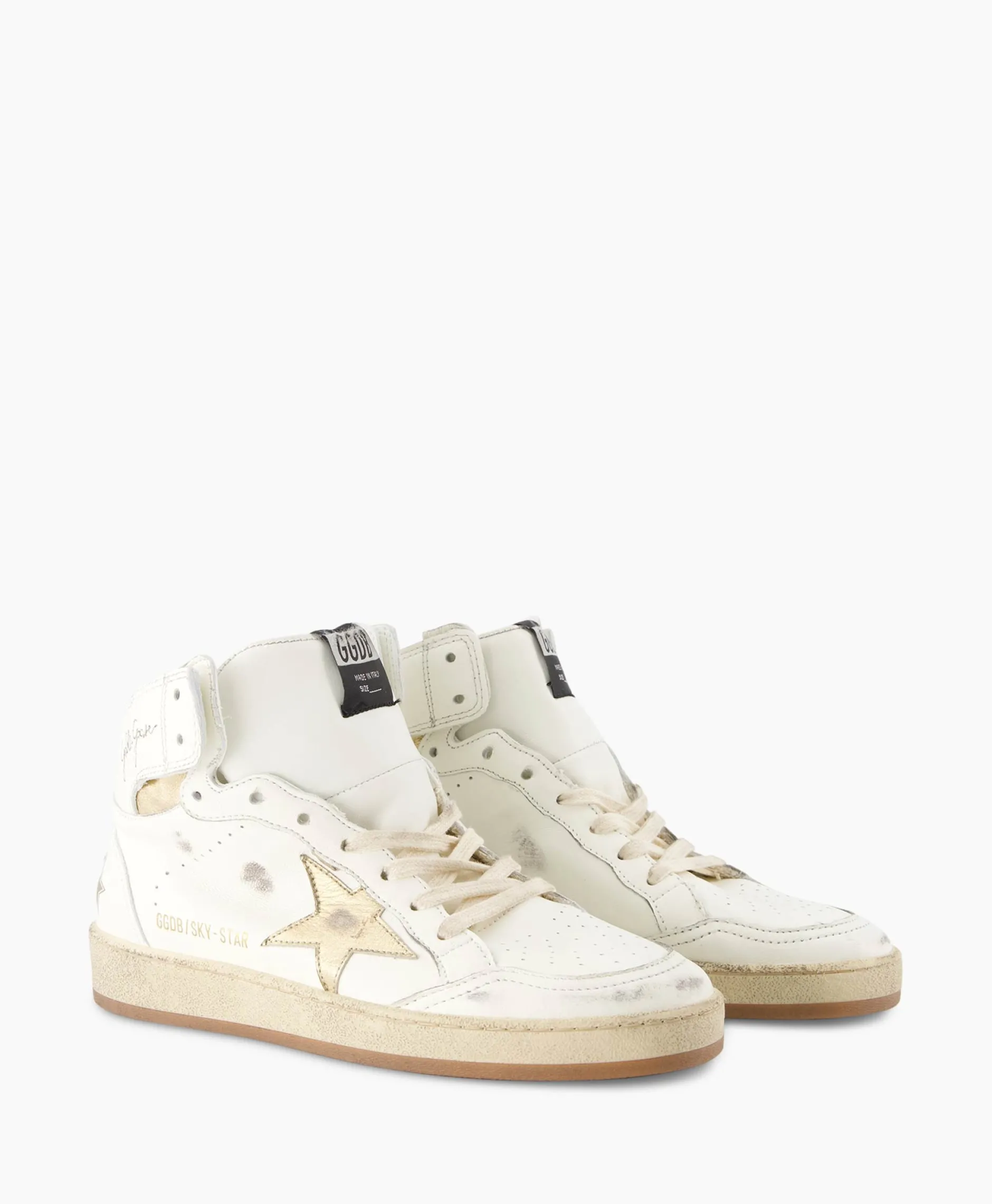 Dames Golden Goose Sneakers*Sneaker Sky Star Nappa Upper Laminated Wit