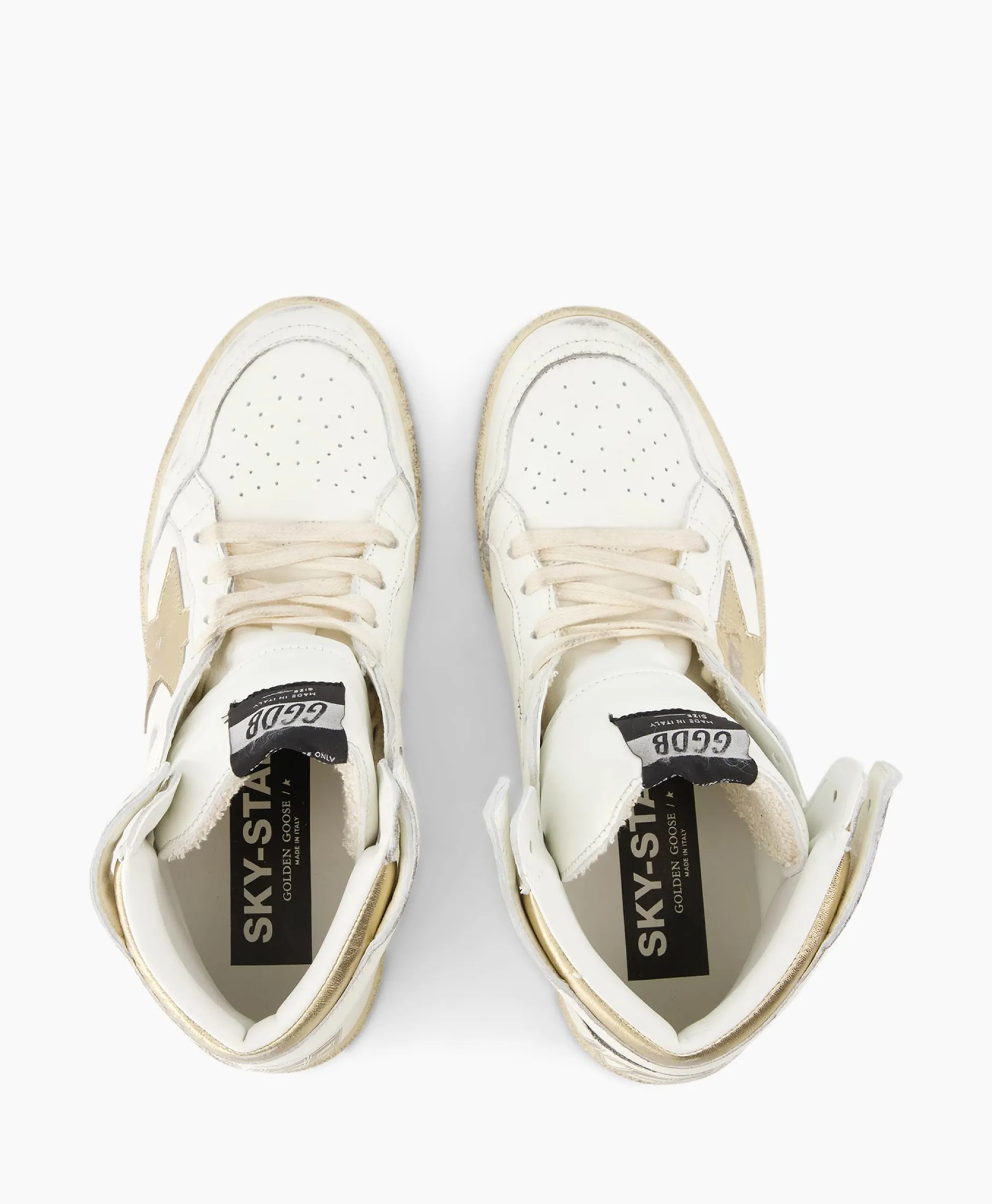 Dames Golden Goose Sneakers*Sneaker Sky Star Nappa Upper Laminated Wit