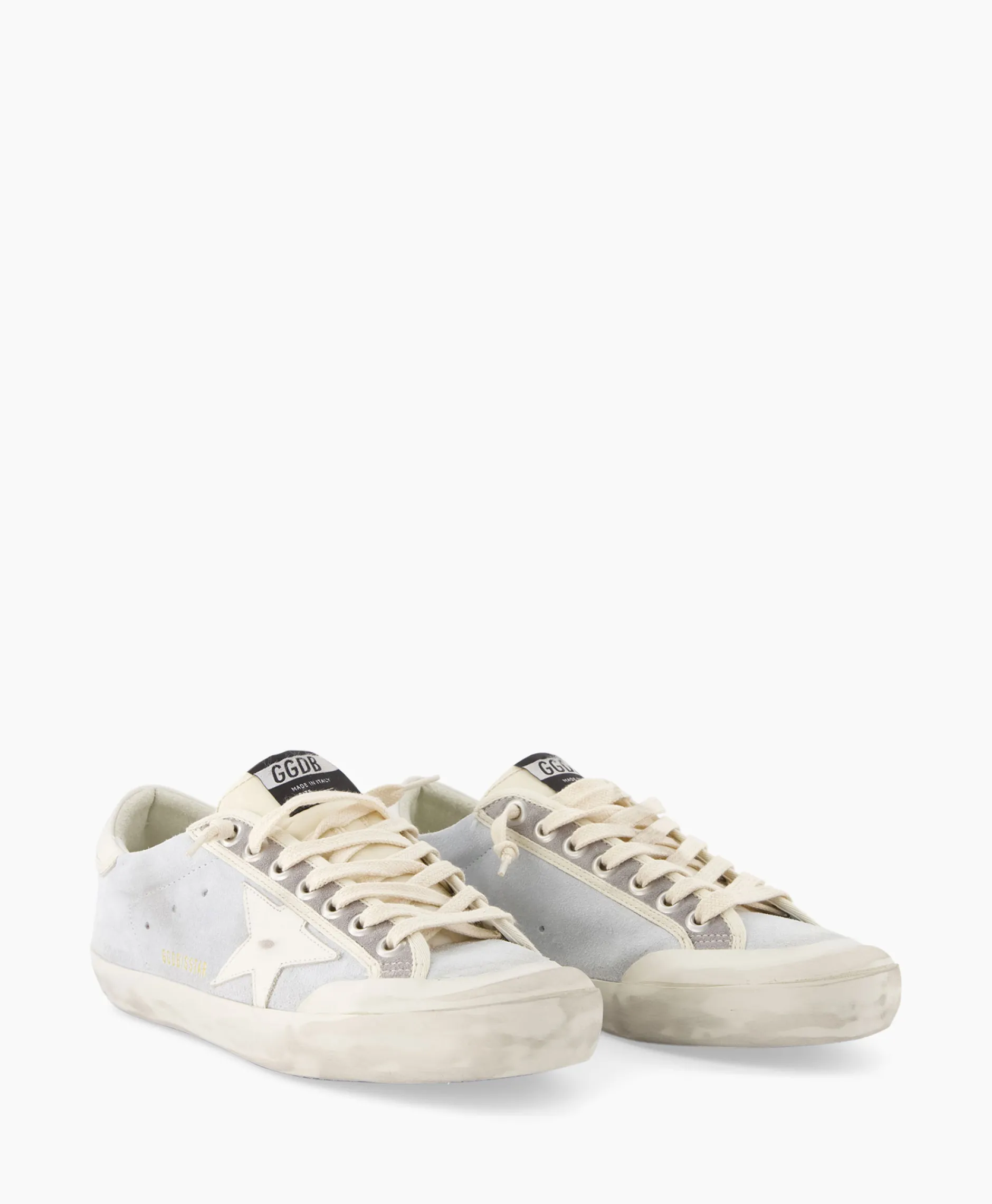 Heren Golden Goose Sneakers*Sneaker Super Star Suede Licht Grijs