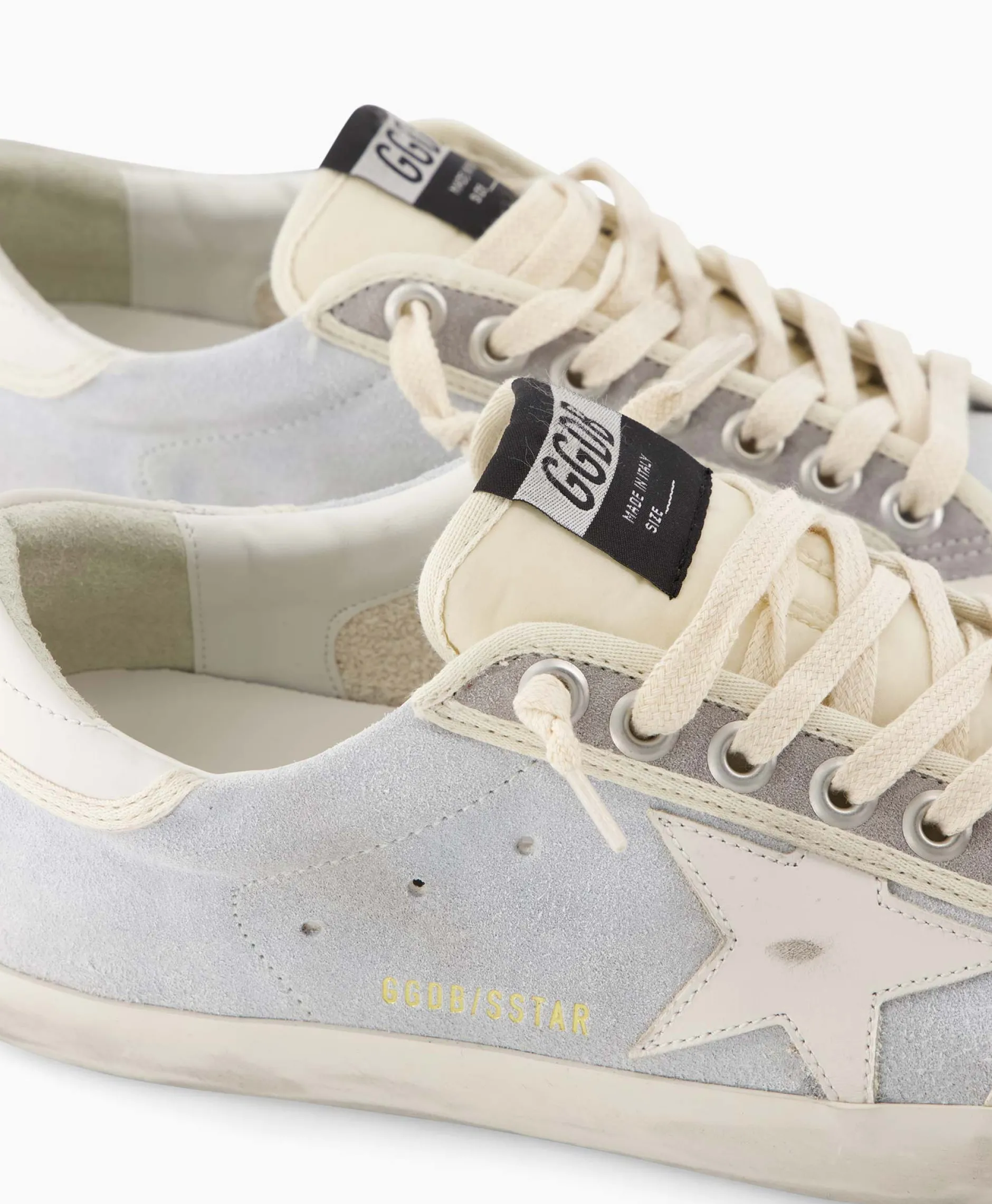 Heren Golden Goose Sneakers*Sneaker Super Star Suede Licht Grijs
