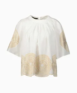 Dames Greek Archaic Kori Blouses*Blouse Pleates Labyrinth Wit