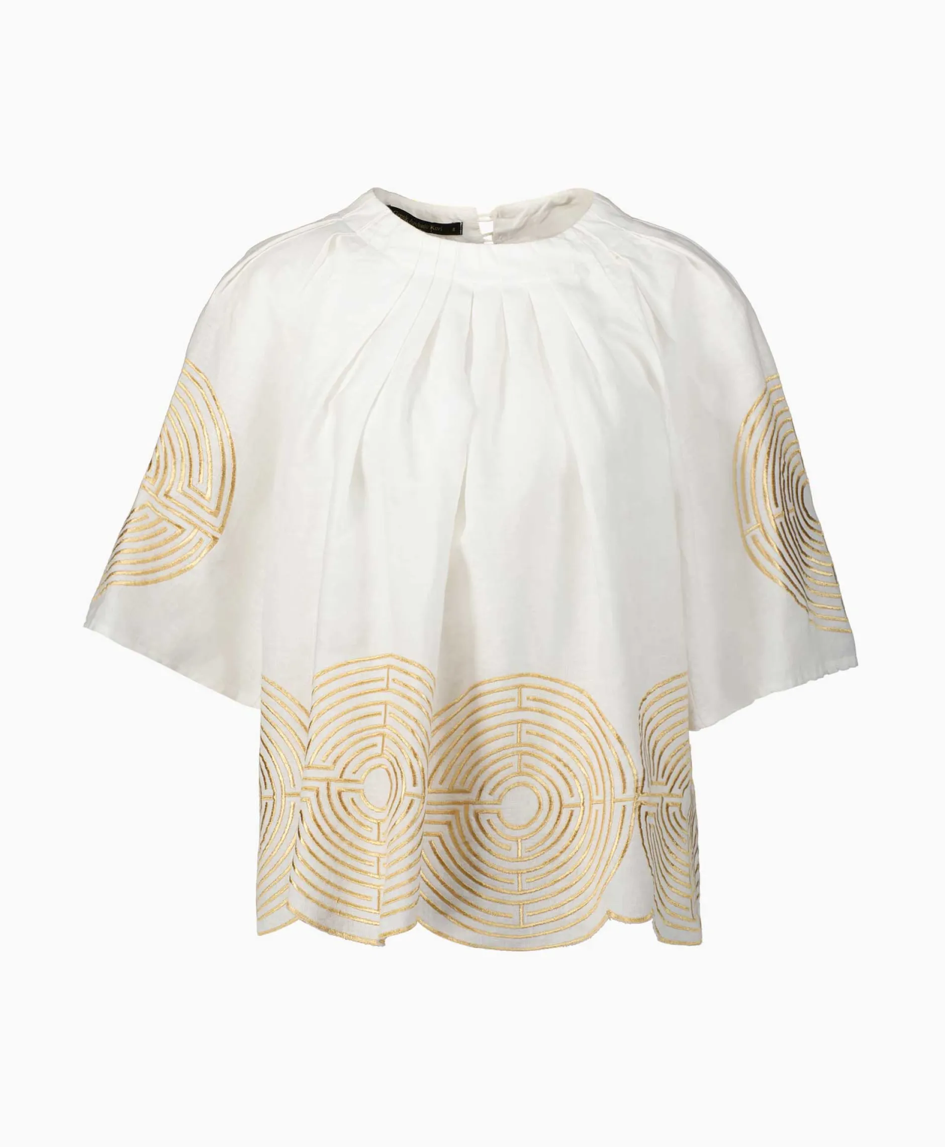 Dames Greek Archaic Kori Blouses*Blouse Pleates Labyrinth Wit