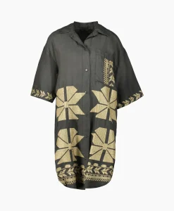 Dames Greek Archaic Kori Bruiloftskleding*Maxi Jurk Aeolis Pocket Khaki