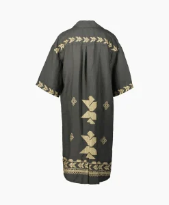 Dames Greek Archaic Kori Bruiloftskleding*Maxi Jurk Aeolis Pocket Khaki