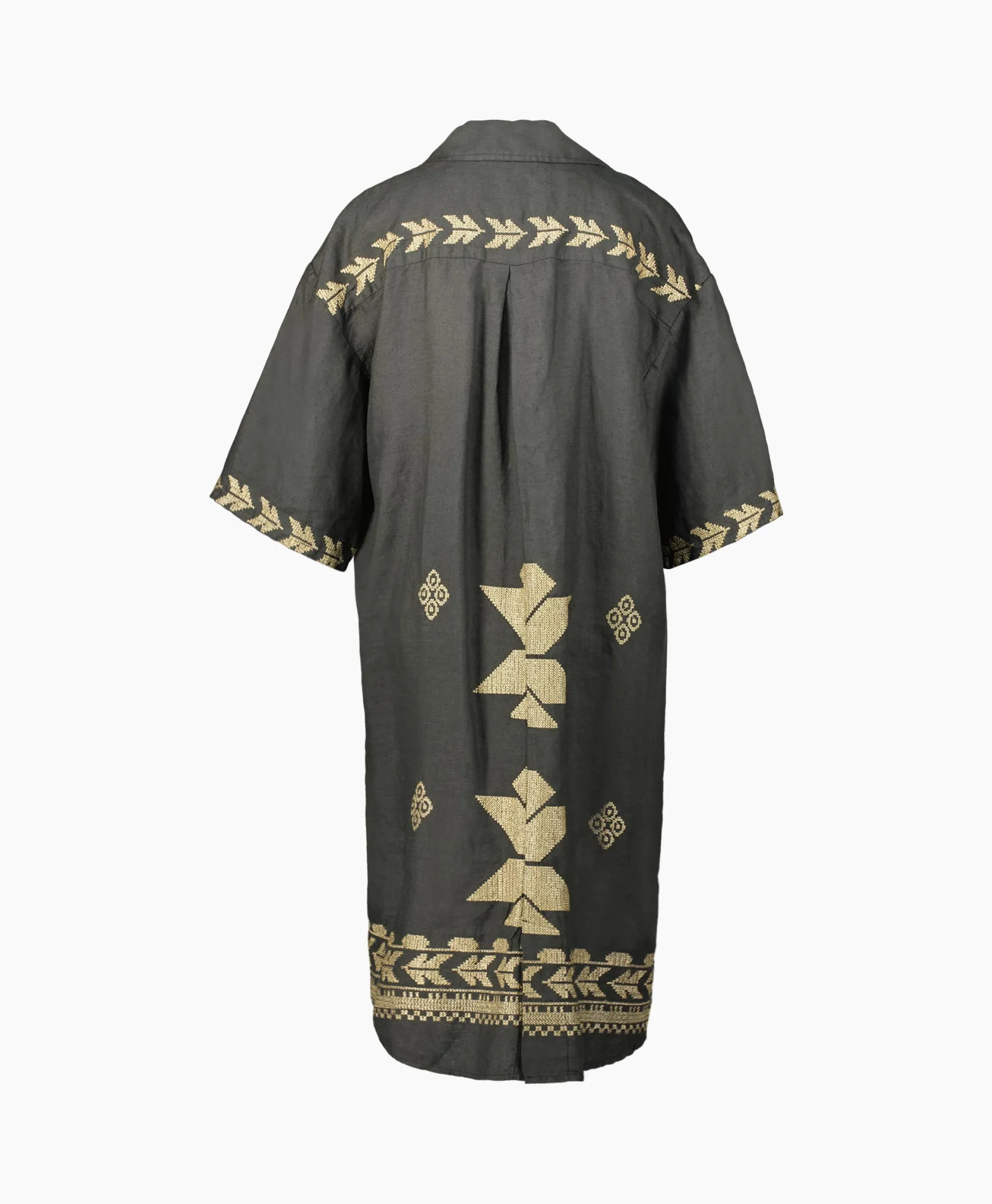 Dames Greek Archaic Kori Bruiloftskleding*Maxi Jurk Aeolis Pocket Khaki