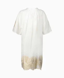 Dames Greek Archaic Kori Bruiloftskleding*Mini Jurk Short Labyrinth Bell Sleeve Wit