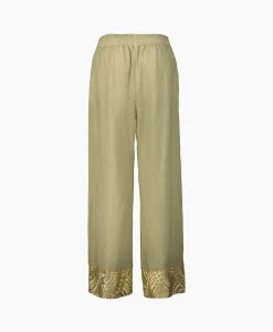 Dames Greek Archaic Kori Broeken*Pantalon New All Over Elastic Waistband Goud