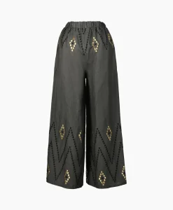 Dames Greek Archaic Kori Broeken*Pantalon Zig Zag Elastic Waist Khaki