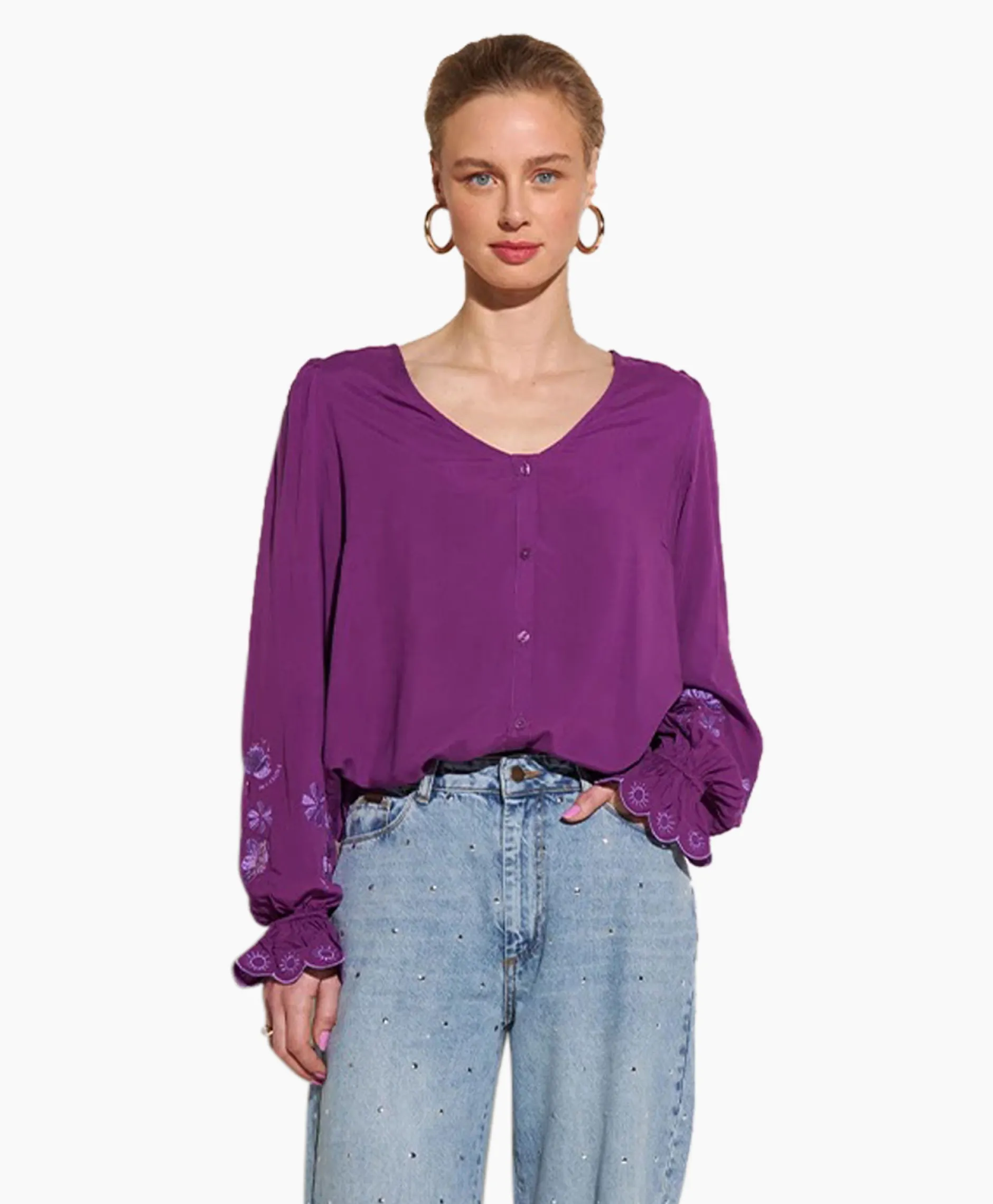 Dames Harper & Yve Blouses*Harper & Yve Blouse Jamy-Ls Paars
