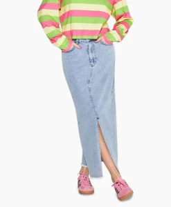 Dames Harper & Yve Rokken*Harper & Yve Midi Rok Yve-Sk Licht Blauw