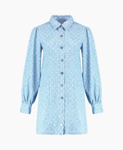 Dames Harper & Yve Jurken*Harper & Yve Mini Jurk Flo-Dr Licht Blauw