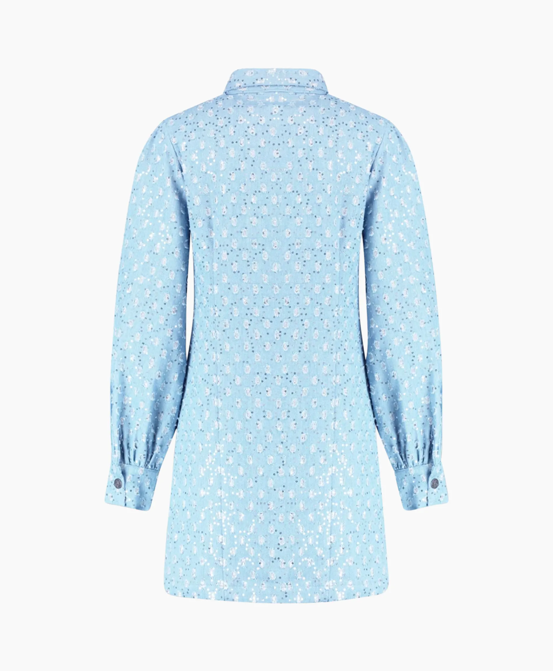 Dames Harper & Yve Jurken*Harper & Yve Mini Jurk Flo-Dr Licht Blauw