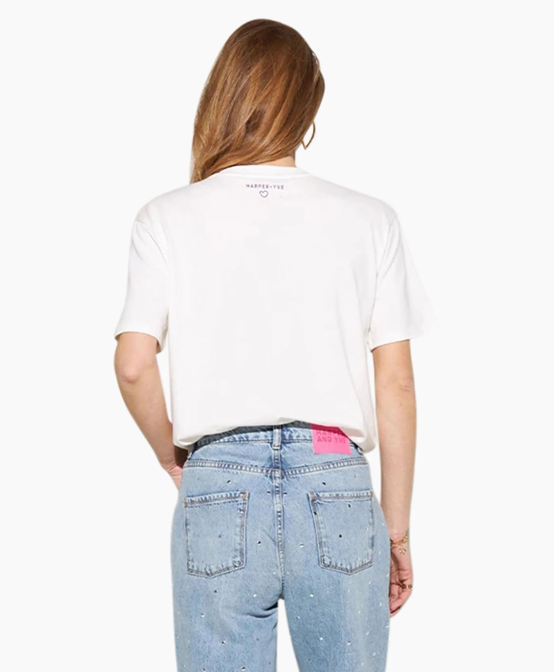 Dames Harper & Yve T-Shirts & Tops*Harper & Yve T-Shirt Korte Mouw Logo-Ss Off White