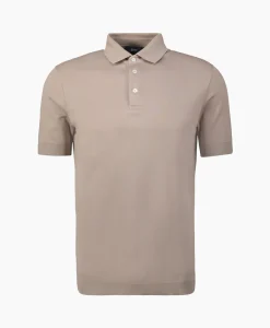 Heren Herno Polo's*Polo Knitted Taupe
