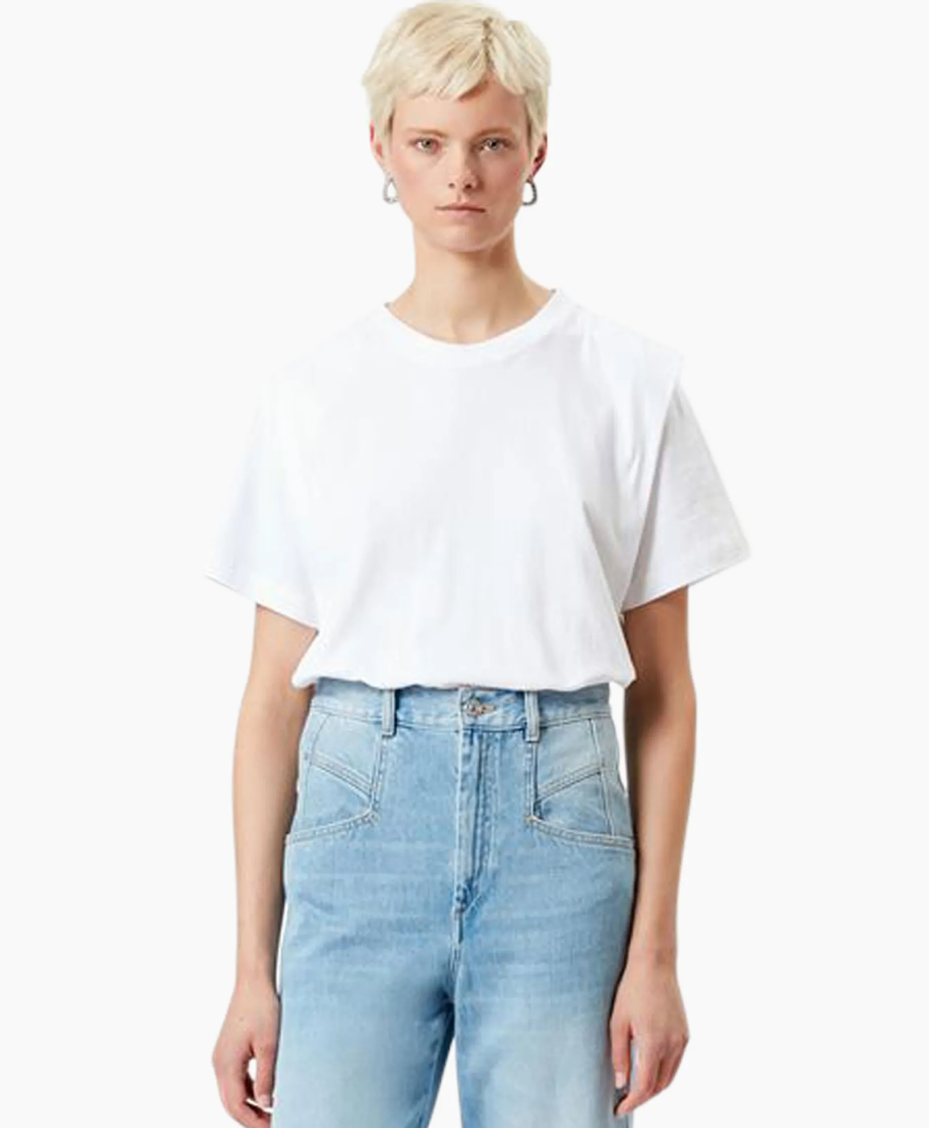 Dames Isabel Marant T-Shirts & Tops*T-Shirt Korte Mouw Zelitos-Ga Wit