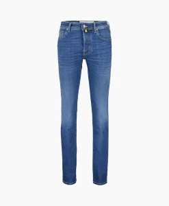 Heren Jacob Cohen Broeken*Jeans Pant 5 Pkt Slim Fit Bard Blauw