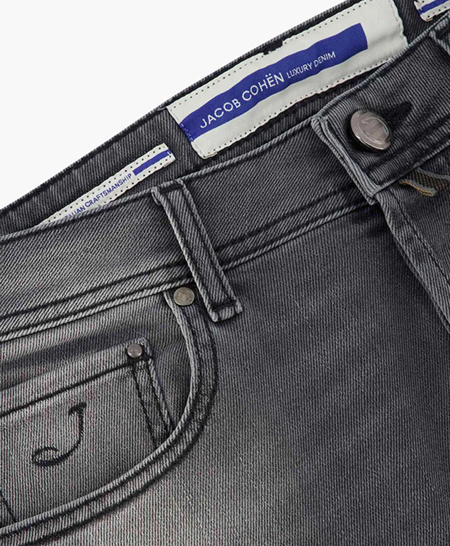 Heren Jacob Cohen Broeken*Jeans Bard Slim Fit Grijs