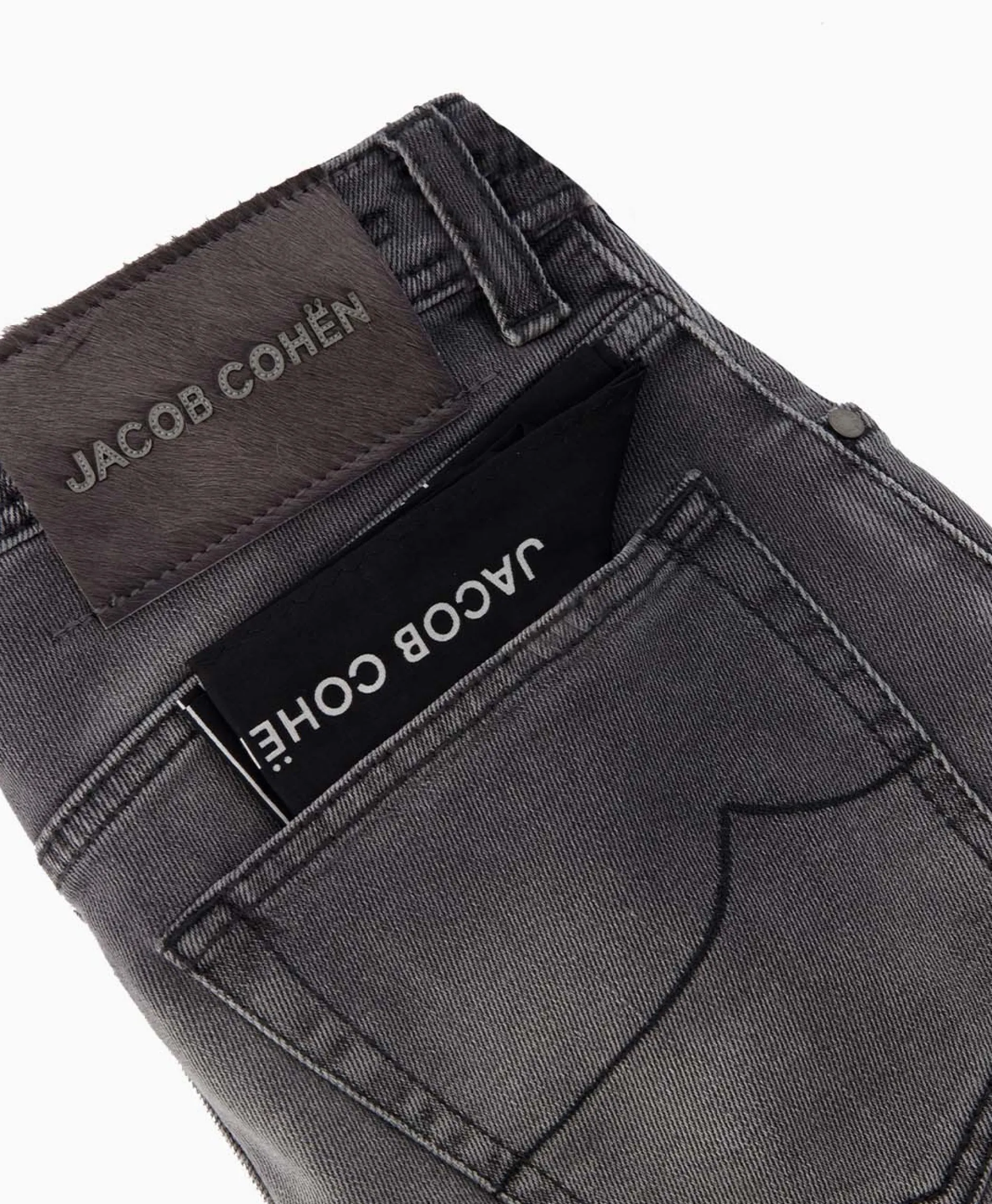 Heren Jacob Cohen Broeken*Jeans Pant 5 Pkt Slim Fit Nick Grijs