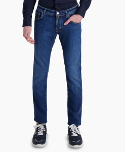 Heren Jacob Cohen Broeken*Jeans 5 Pkt Slim Fit Nick Ltd Blauw