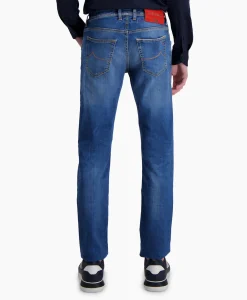 Heren Jacob Cohen Broeken*Jeans 5 Pkt Slim Fit Nick Ltd Midden Blauw