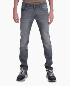 Heren Jacob Cohen Broeken*Jeans 5 Pkt Super Slim Fit Nick Licht Grijs