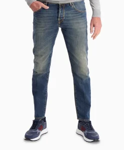 Heren Jacob Cohen Broeken*Jeans 5-Pocket Scott Blauw