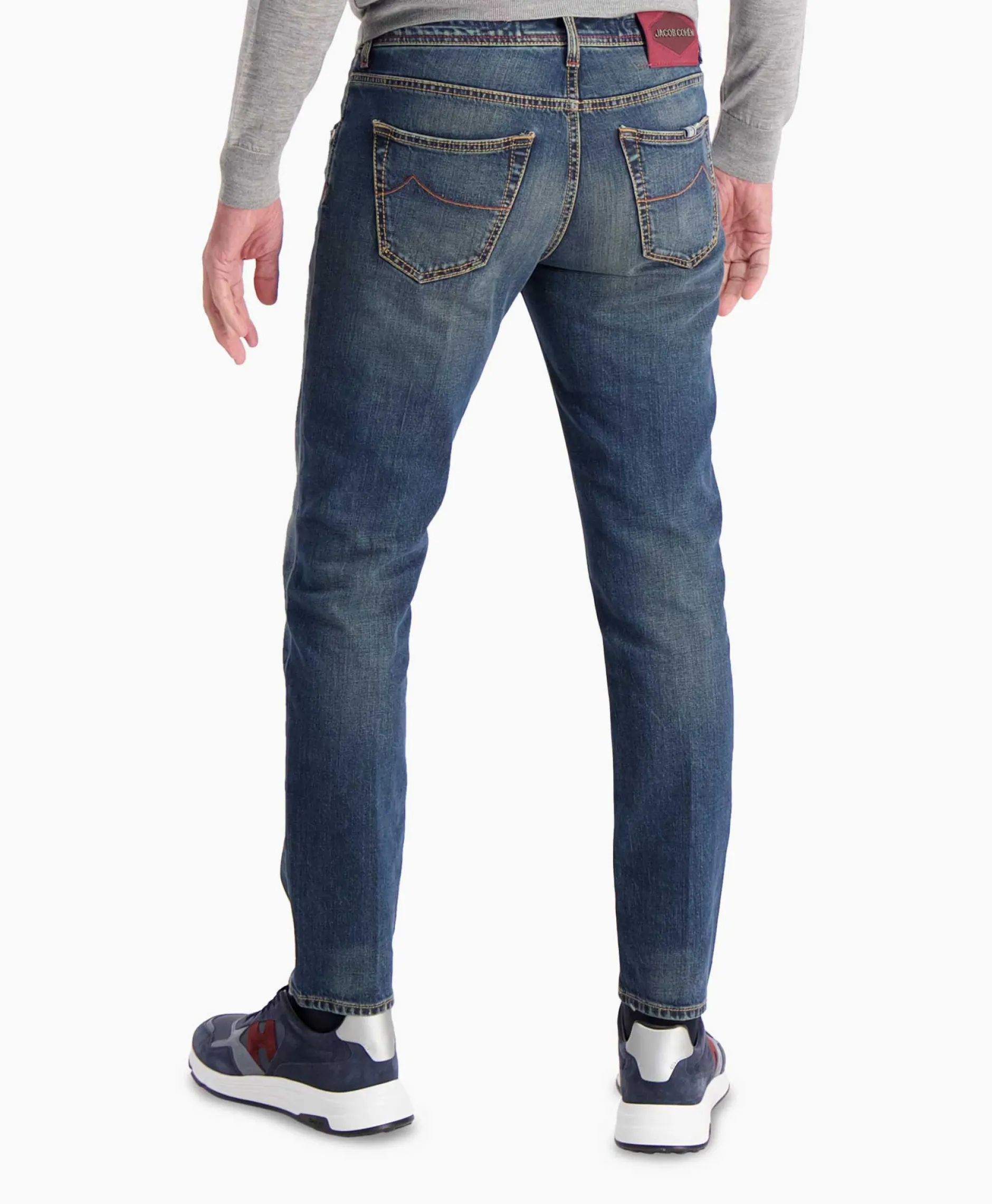 Heren Jacob Cohen Broeken*Jeans 5-Pocket Scott Blauw