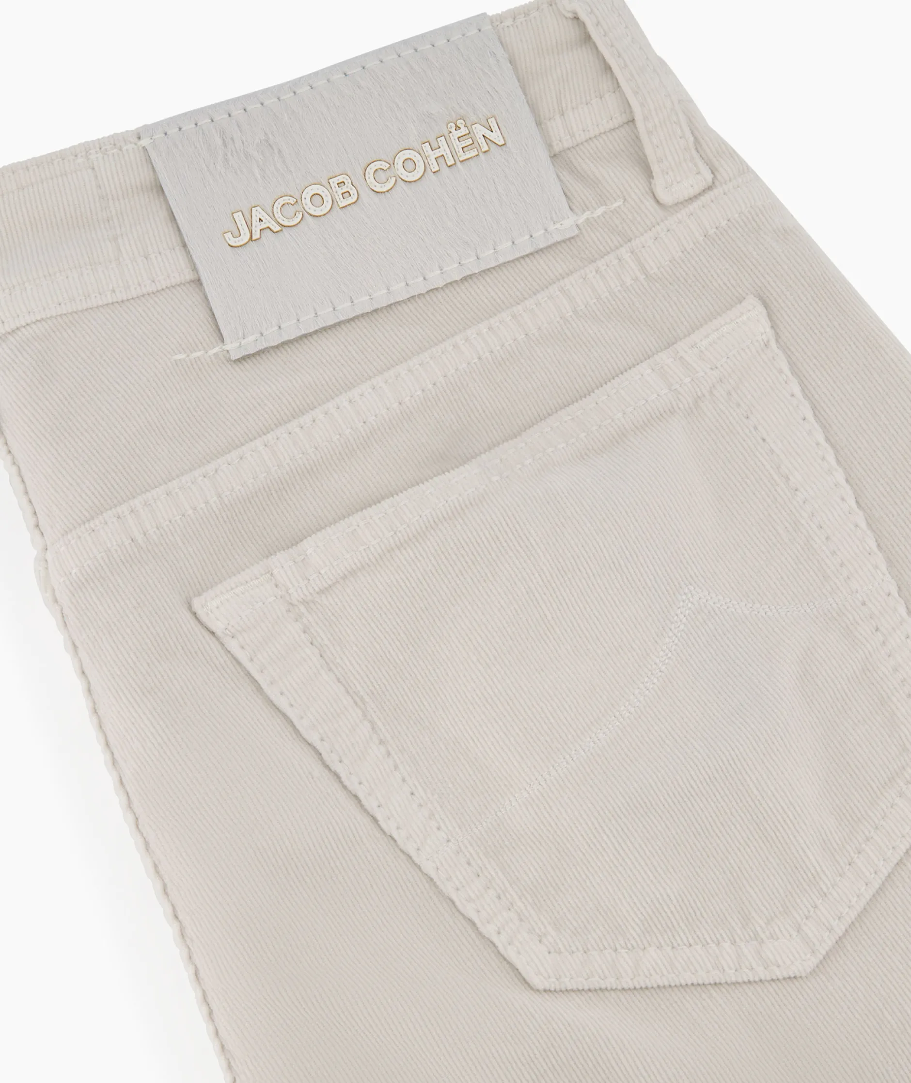 Heren Jacob Cohen Broeken*Jeans Slim Fit Bard Off White