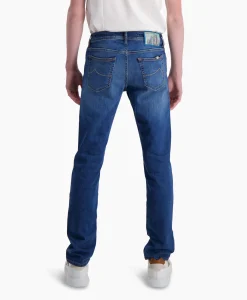 Heren Jacob Cohen Broeken*Jeans Slim Fit Bard Blauw