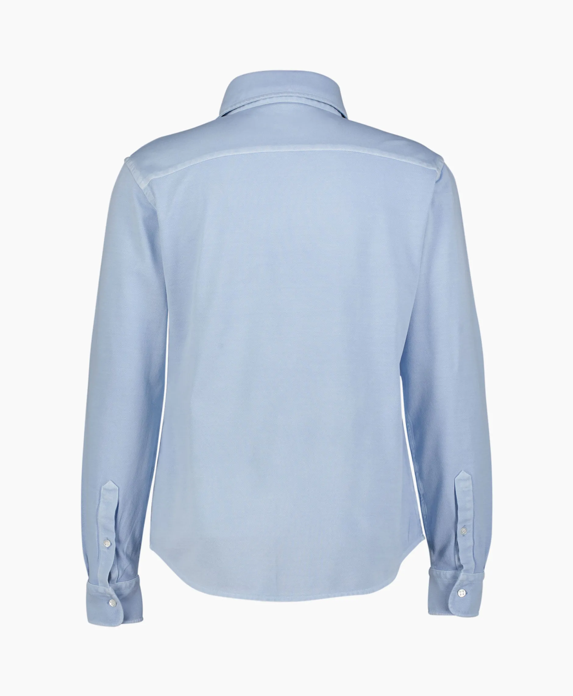 Heren Jacob Cohen Overhemden*Overhemd M/L Piquet Con Ricamo Licht Blauw