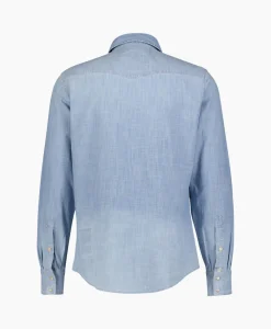 Heren Jacob Cohen Overhemden*Overhemd Western Blauw