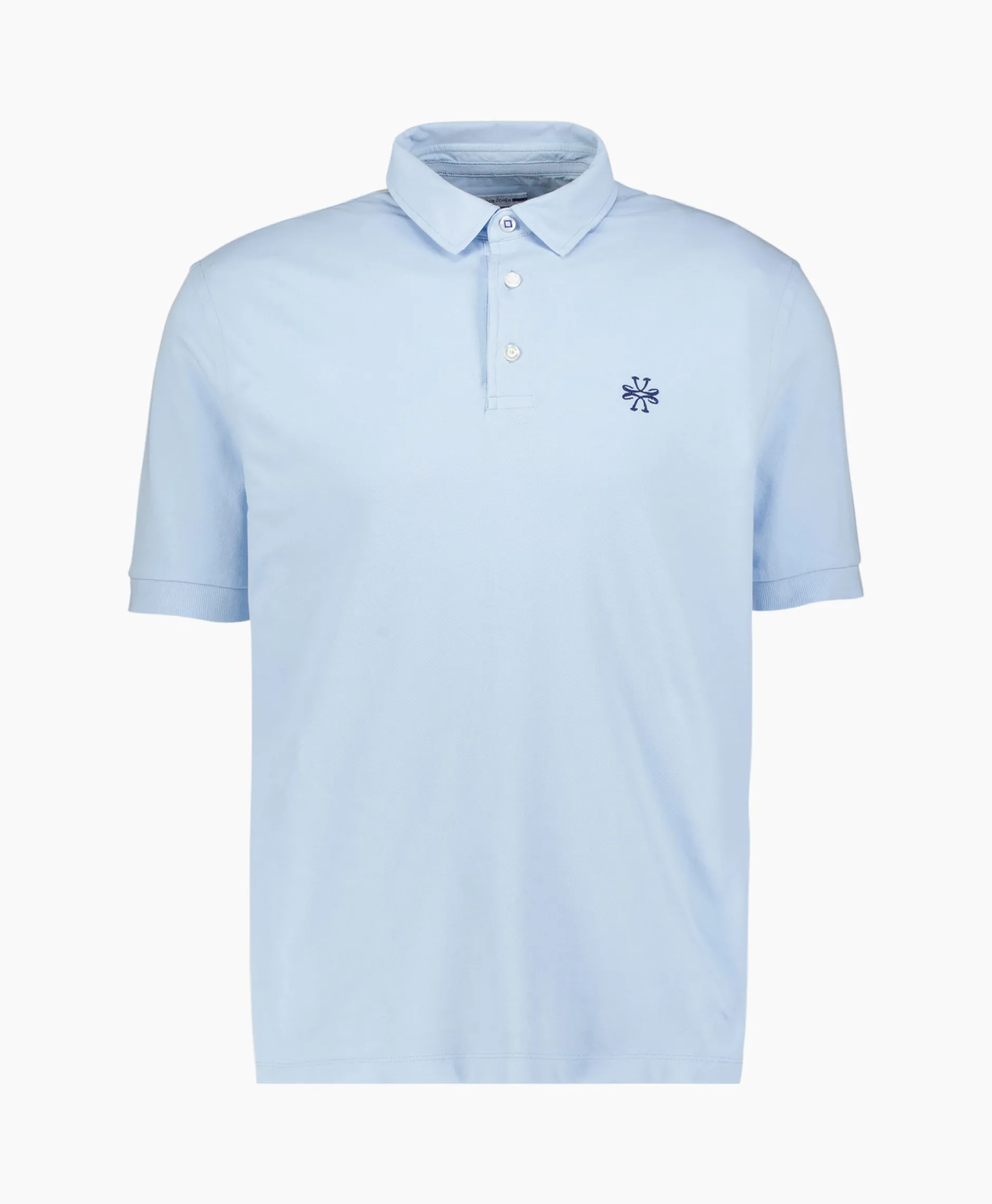 Heren Jacob Cohen Polo's*Polo M/C Dettagli Con Popeline Licht Blauw