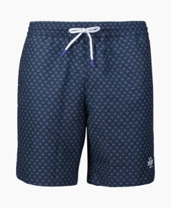 Heren Jacob Cohen Zwembroeken*Zwembroek Micro Lily Print Blauw