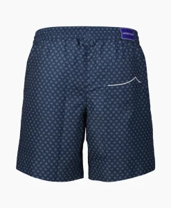 Heren Jacob Cohen Zwembroeken*Zwembroek Micro Lily Print Blauw
