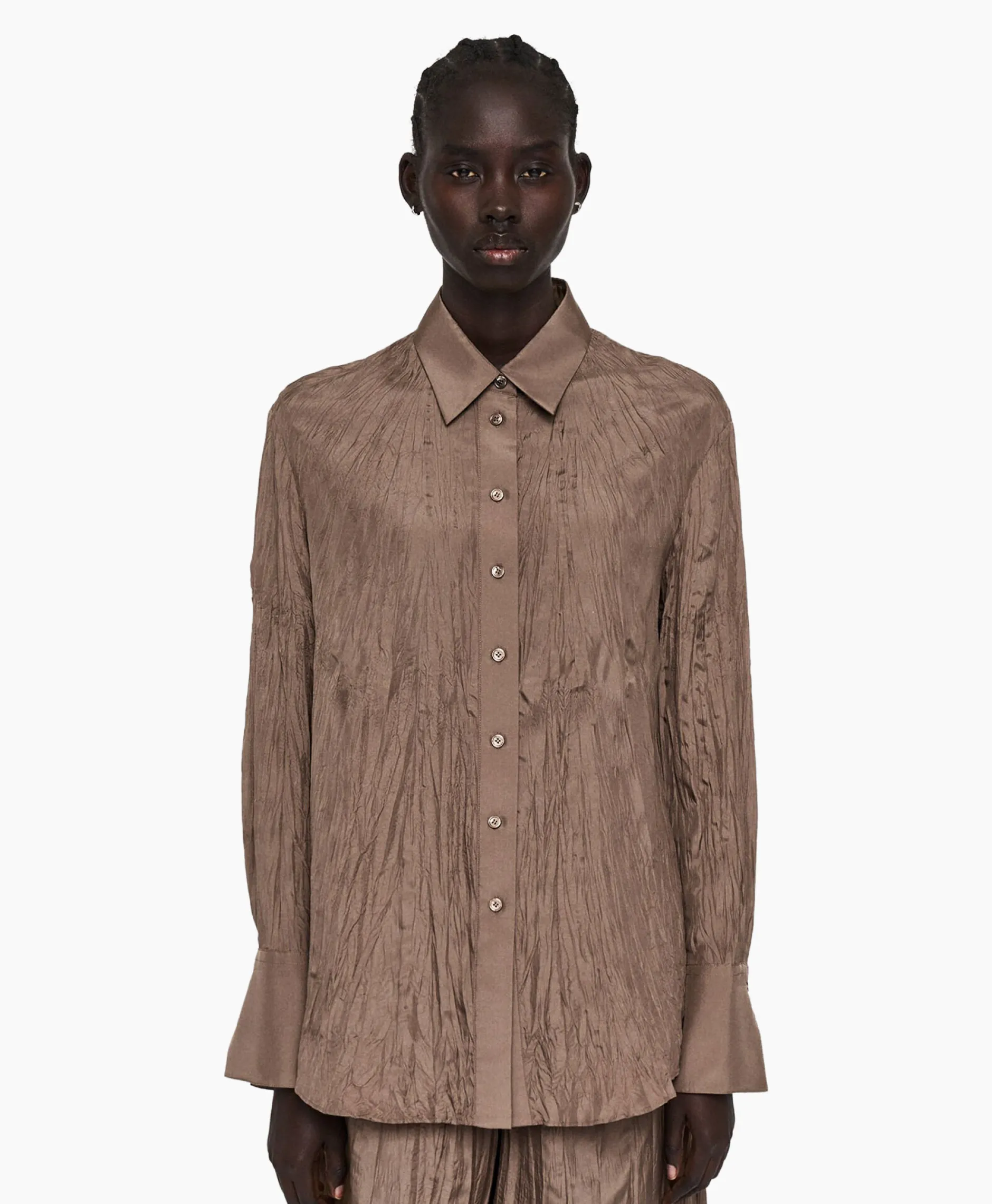 Dames Joseph Blouses*Blouse Bercy Habotai Bruin