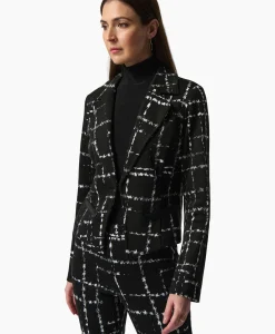 Dames Joseph Ribkoff Blazers*Jasje 233218 Zwart Dessin